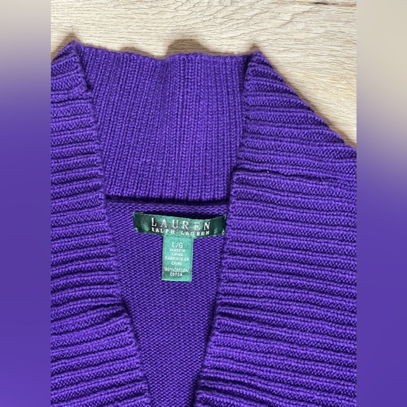 Vintage Ralph Lauren Sweater Cardigan Sz L - Picture 3 of 7